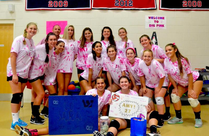 Worcester Prep volleyball team raises money for breast cancer